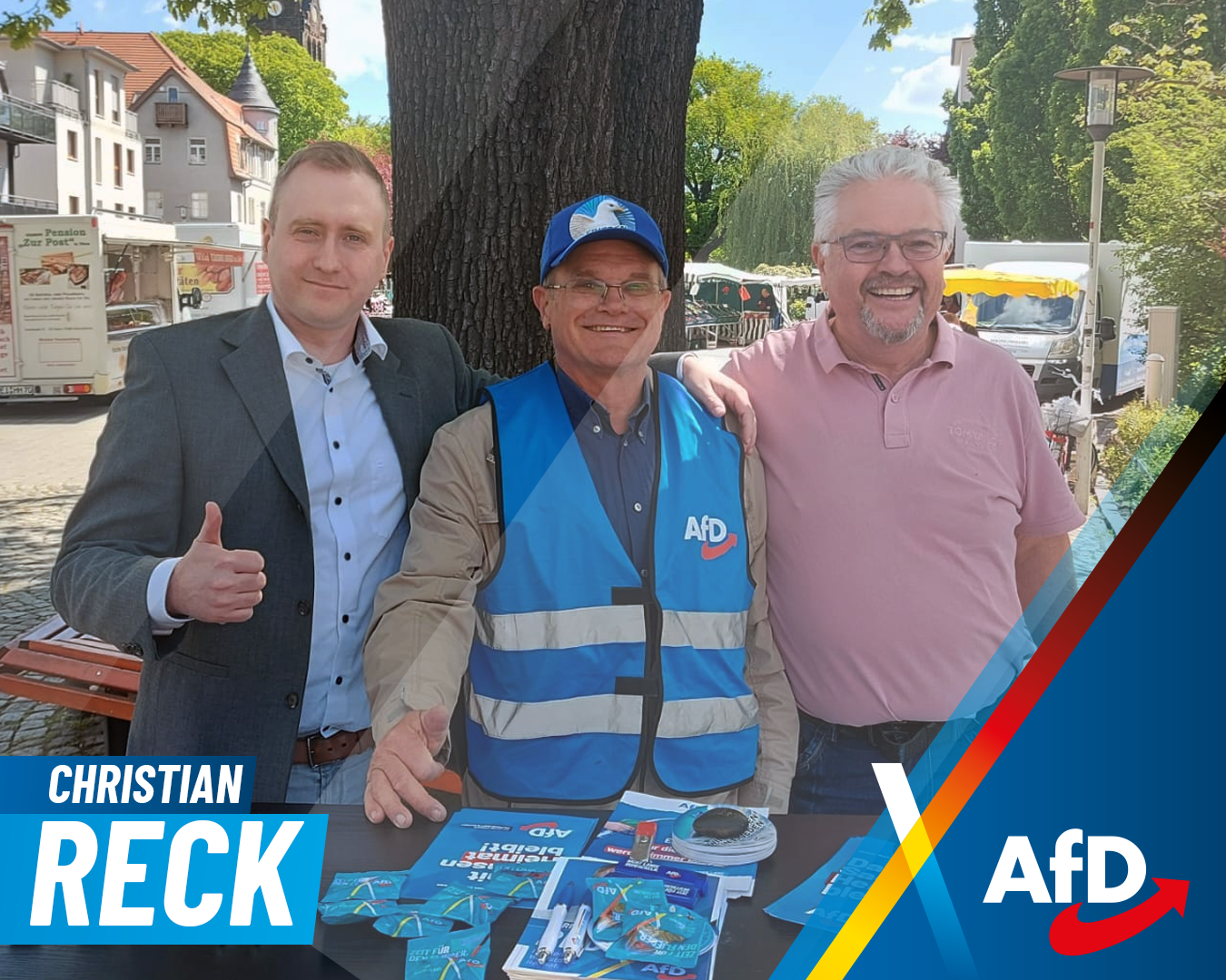 Zurück aus Berlin – und gleich weiter am Infostand!