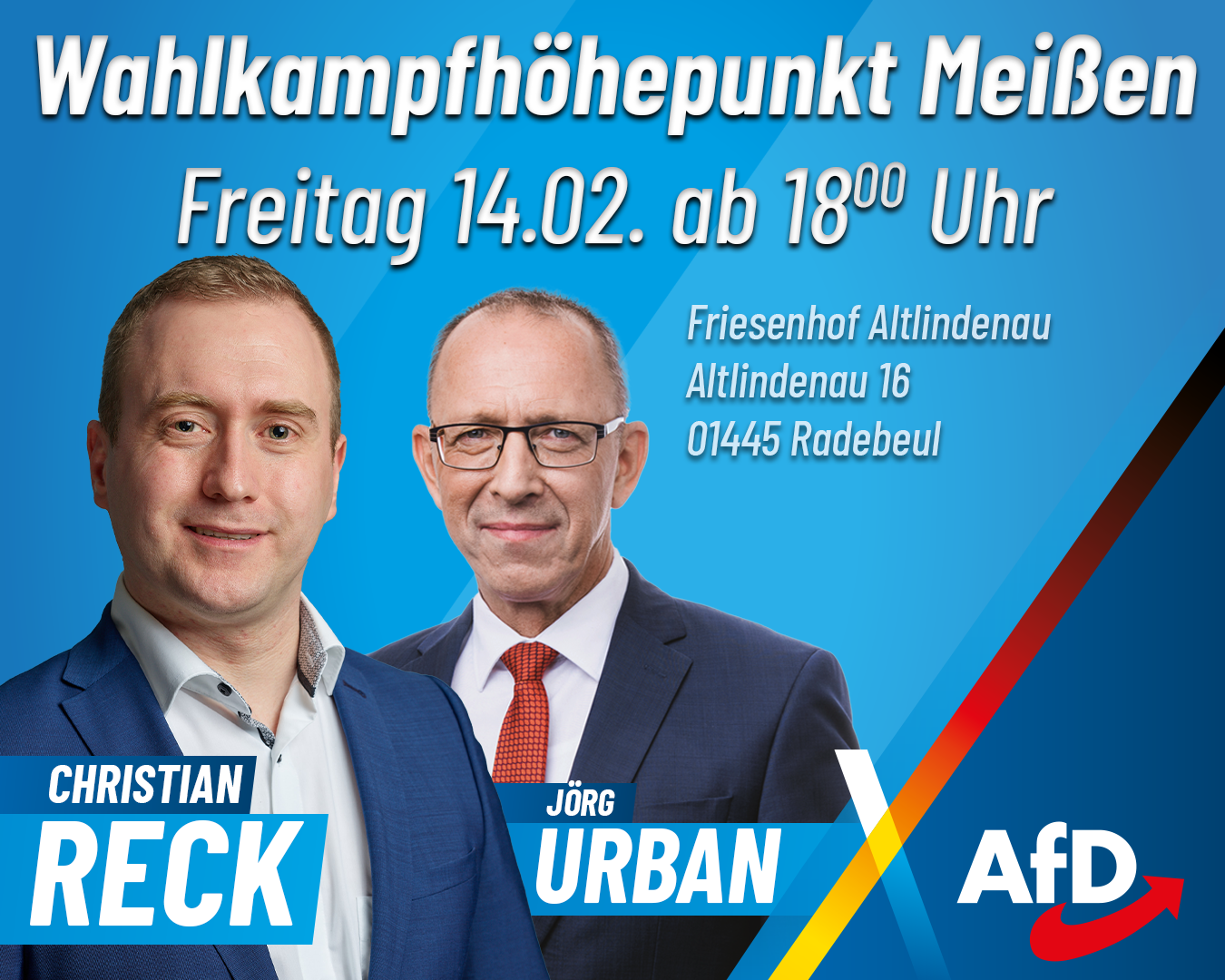 Wahlkampfhöhepunkt Meißen am 14.02.