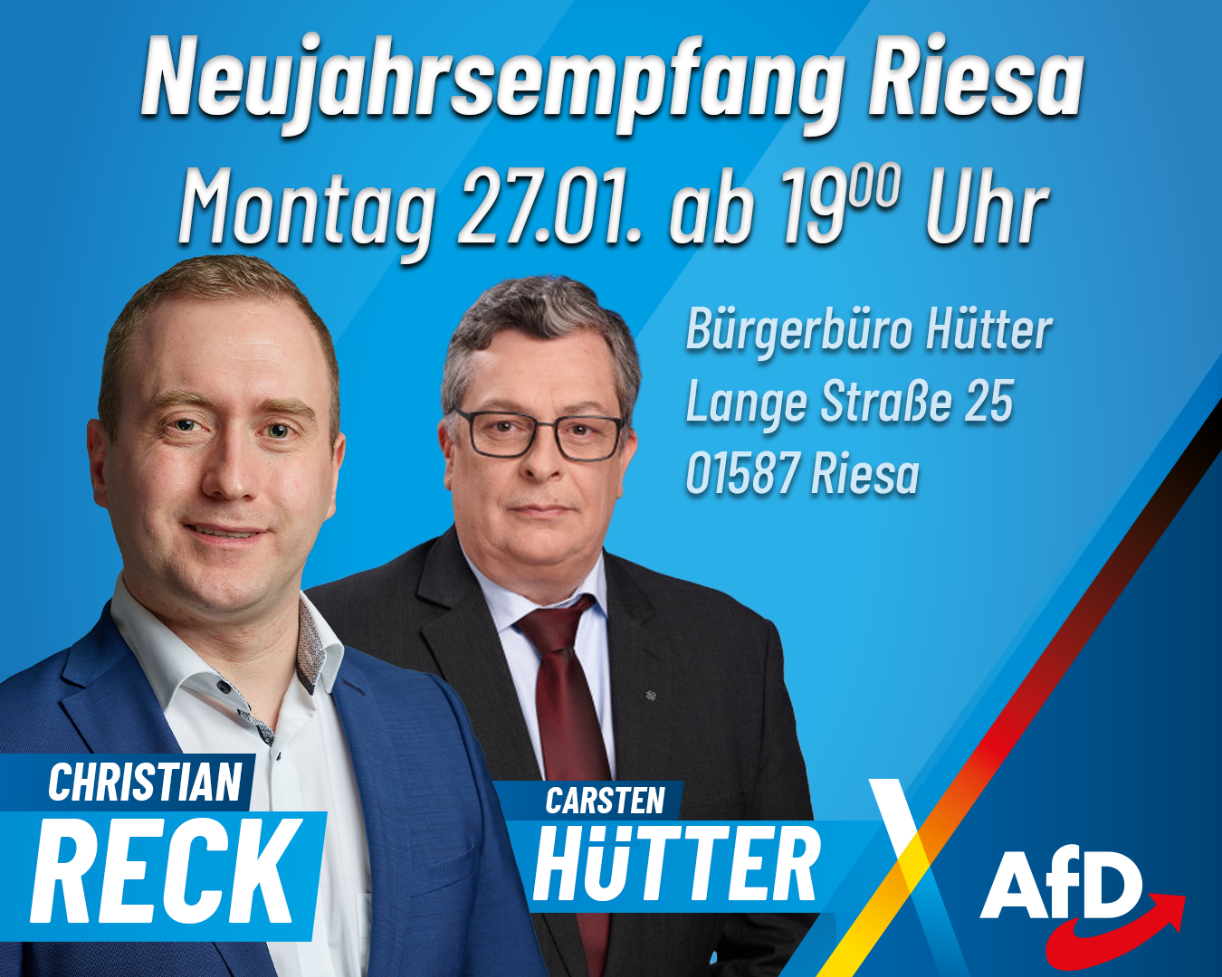 Heute Abend: Zu Gast beim Neujahrsempfang von Carsten Hütter