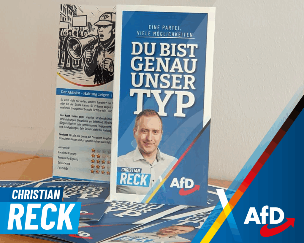 Flyer der AfD zur Mitgliedergewinnung