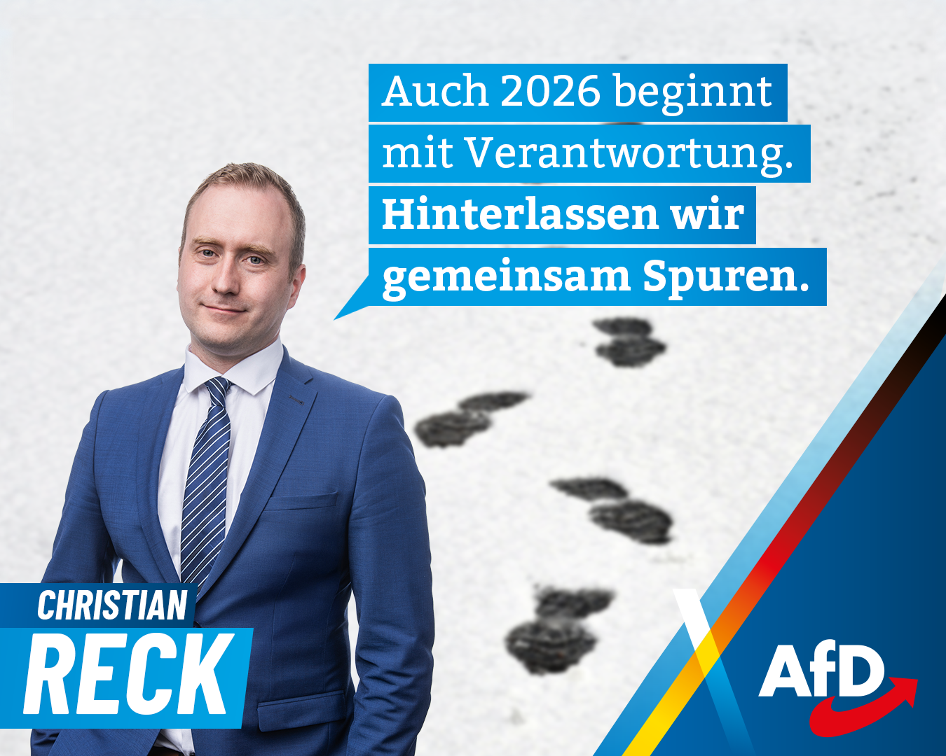 Christian Reck neujahr Auch 2026 beginnt mit Verantwortung – hinterlassen wir gemeinsam Spuren.