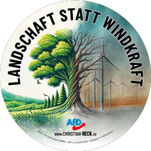 Aufklebermotiv zum Thema Windkraft