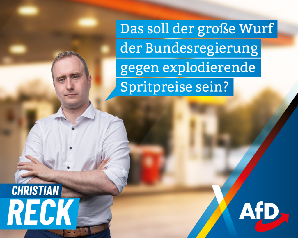 Christian Reck tank Das soll der große Wurf der Bundesregierung gegen explodierende Spritpreise sein?