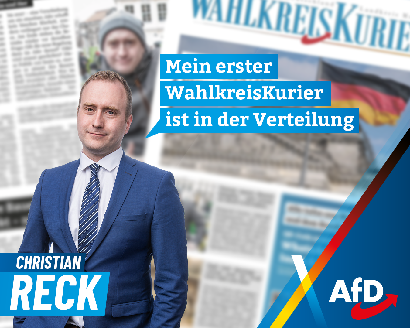 Christian Reck wk1c Mein erster WahlkreisKurier ist in Verteilung