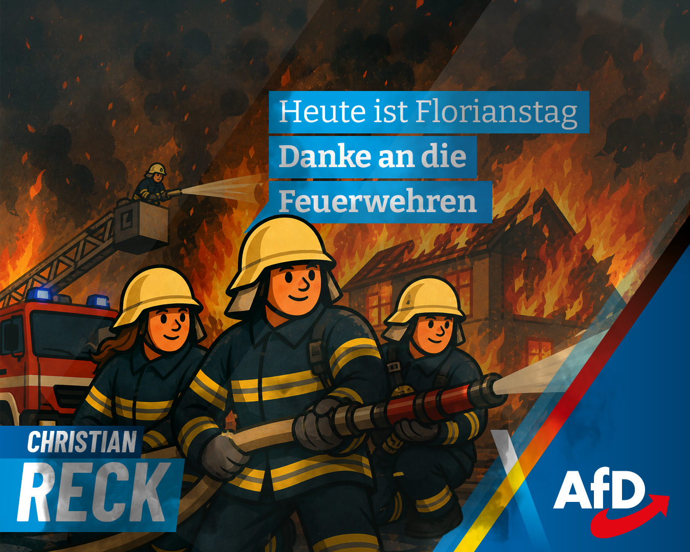 Christian Reck feuerwehr Heute ist Florianstag: Danke an die Feuerwehren