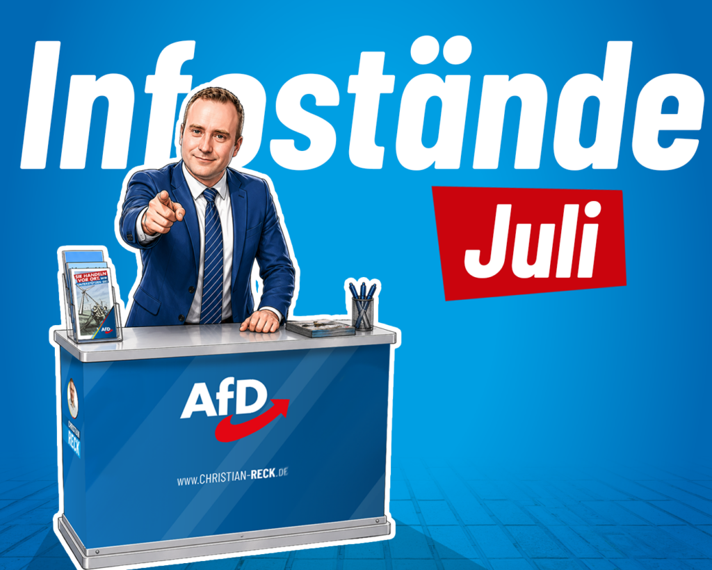 Christian Reck Infostand Infostände im Juli