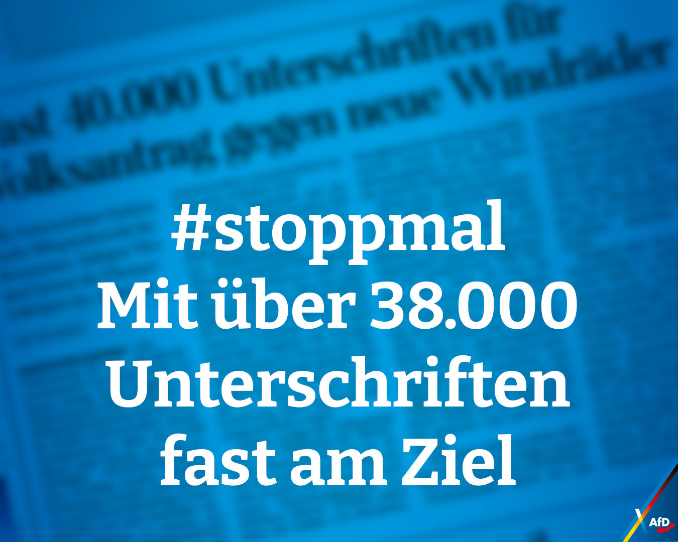 Christian Reck volksantrag #stoppmal - Mit über 38.000 Unterschriften fast am Ziel